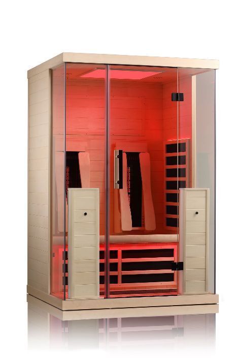 Infrarotsauna mit regelbaren Strahlern für 2 Personen 